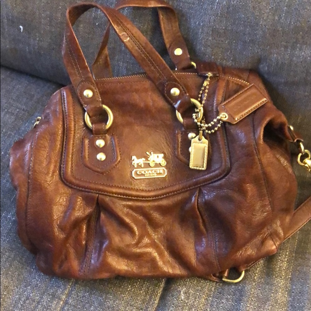 Coach 14316 Madison Audrey Brown Leather Satchel